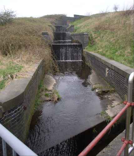 Overflow weirs at Withins reservoir