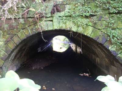 Tunnel taking Kirklees Brook under canal feeder
