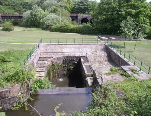 View over wheel pit
