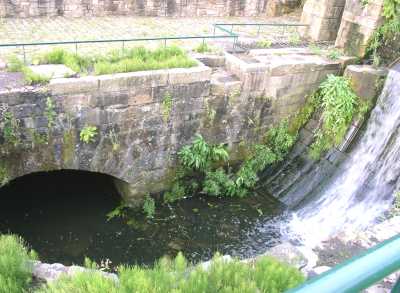 Curve of waterwheel pit