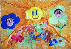 Flowers and Children, by Maria Dumitru
