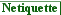 Netiquette
