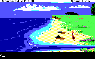 King's Quest IV starting screen in AGI