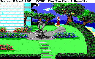 Genesta has a beautiful garden on her island