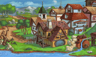 This town is one of Graham's first stops during his quest