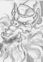 King's Quest VI pencil artwork: The Beast