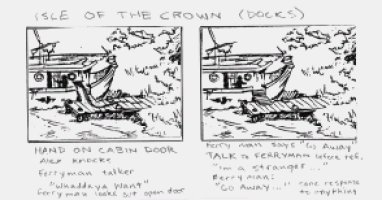 A rough King's Quest VI storyboard