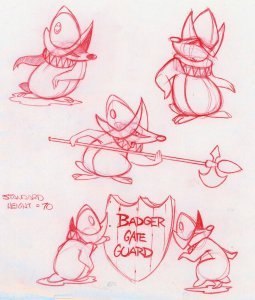King's Quest VII concept art by Marc Hudgins - Badger Guard