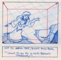 King's Quest VII opening movie storyboard - ''I want to go to a land beyond dreams...''