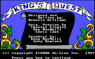 King's Quest: Quest for the Crown title screen