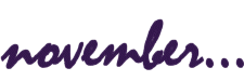 november entries