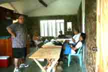 Discussion at the dining hall