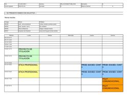 Horario disponible