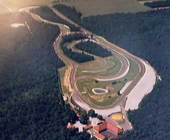 Aerial view of the race track