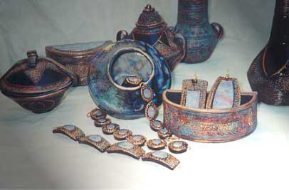 bowls, vessels, and jewelry