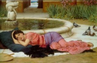 John Willian Godward  - A Cool Retreat