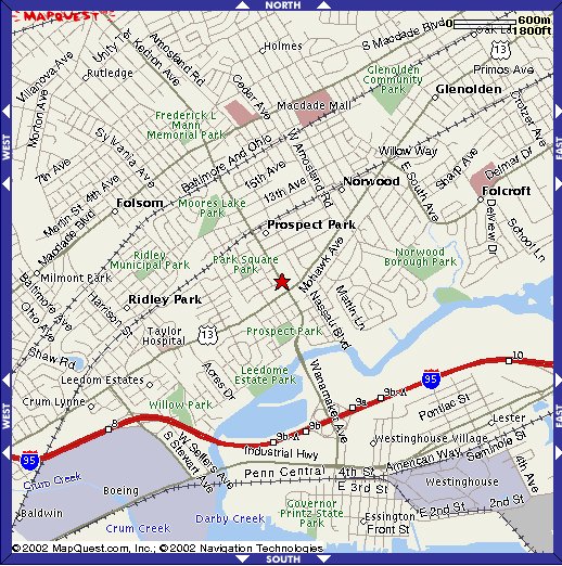 Map to church
