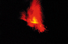 VOLCANO "TUNGURAHUA" DURING THE ERUPTION