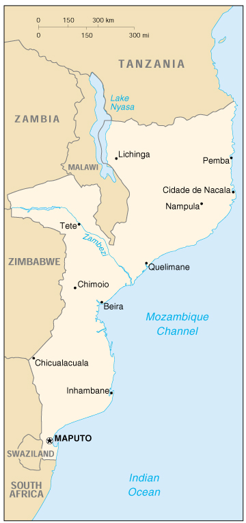 Map of Mozambique