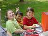 These are three of the five grandchildren of BuicKandi Estrella,  Hannah Jane (9) in green she is the only child of Shane and Jessie Estrella, Shane is BuicKandi's third son. The boy in the middle is Martin, the little girl beside him is Elizabeth, these two children are Scott and Sarah's kids, Martin is (9) and Elizabeth is (6), Scott is BuicKandi's oldest child.&nbsp; (shared by Lahondra/Buick Estrella)