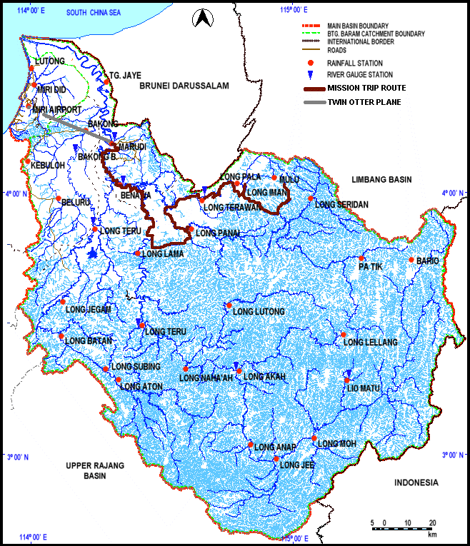 Baram Mission Trip route