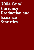 Text Box: 2004 Coin/Currency Production and Issuance Statistics