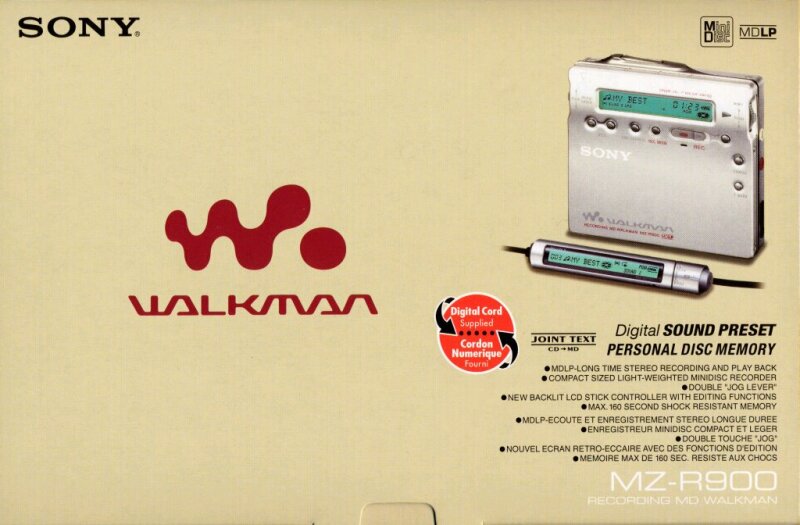 Sony MZ-R900 Recording MD Walkman