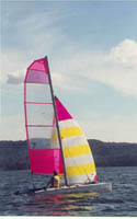 If the Kite goes up in 20kts,the bows lift and it goes like a Train 