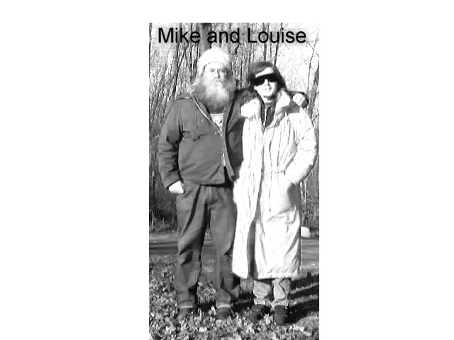 Black and white photo of Mike and Louise
