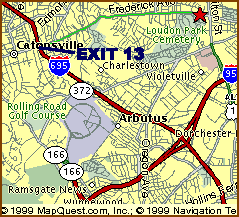 map to Loudon Park National Cemetery