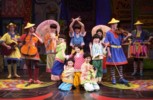 Phil with the panto kids and the other minstrels
