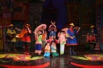Phil with the panto kids and the other minstrels