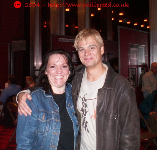 Phil with Diana Croft after the final performance of A View from the Bridge