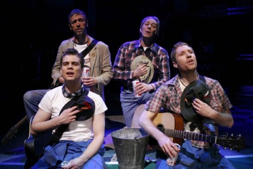 Phil with James Eaton, Peter Helmer and James Earl Adair in Pump Boys and Dinettes