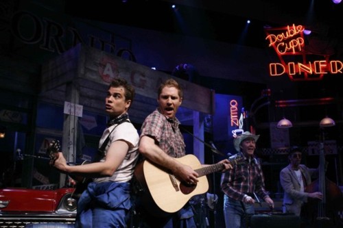 Phil with James Eaton, Peter Helmer and James Earl Adair in Pump Boys and Dinettes