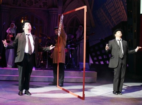Phil with Matt Devitt and Julian Littman in The Comedy of Errors