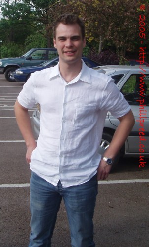 Phil after the last matinee of The Comedy of Errors