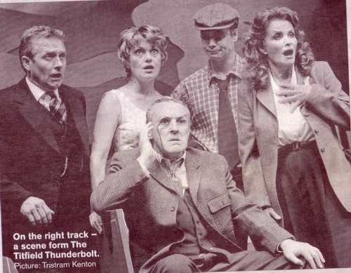 Phil with Steven Pinder, Loveday Smith, Paul Leonard and Kate O'Mara in The Titfield Thunderbolt