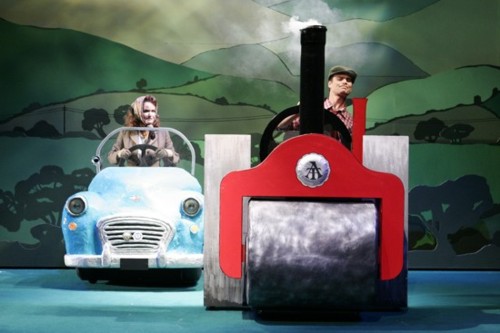 Phil with Kate O'Mara in The Titfield Thunderbolt