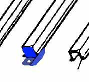 Blue indicates the new 'L' brackets i made and welded in. (with hole in the bottom part)