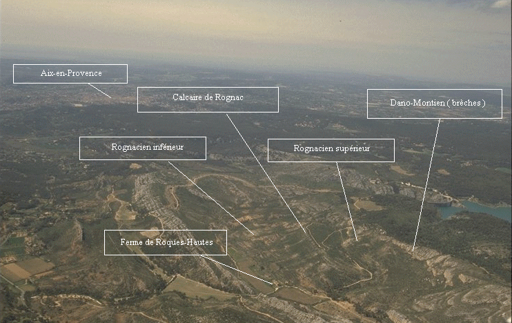 Grands Creux vue a�rienne du gisement calque auteur : Ph.Kerourio, reproduction interdite.gif (219193 octets)