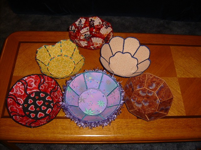 Small fabric bowls