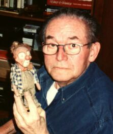 Jindrich Polak und eine einzigartige Clown Ferdinand Puppe, Prag Februar 2003