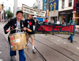 marching in the Labour Day 2000 Parade