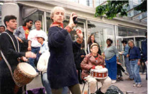 Drumming at the OCAP campout