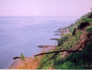 The Bluffs are slowly eroding