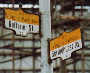 We are at the southern end of the Dufferin bus route