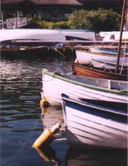Colorful rowboats at Lake Union.