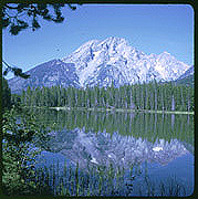 Mountain and lake in Grand Teton National Park
