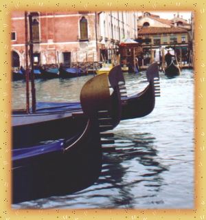 The point at the front of the gondola